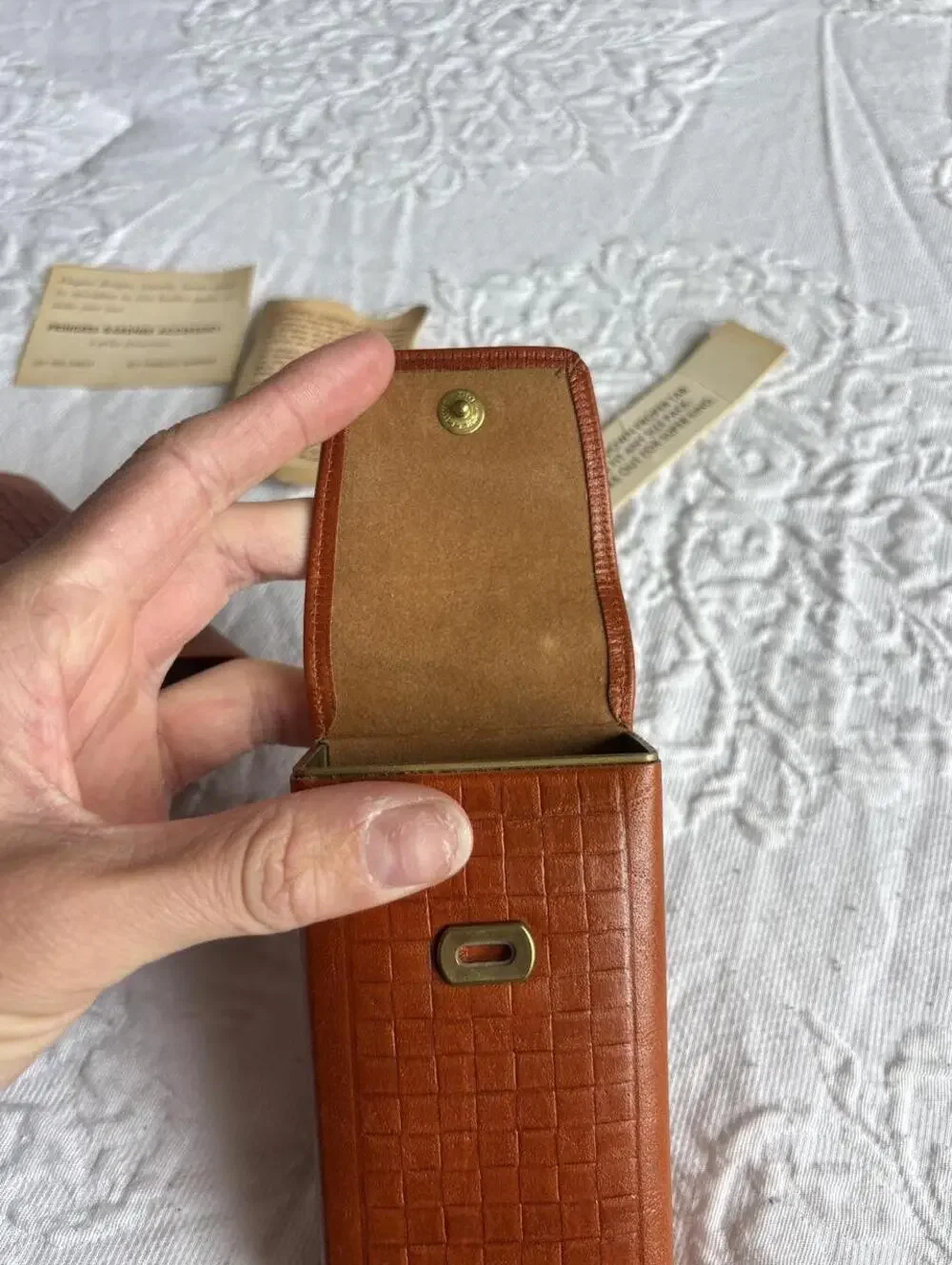 Vintage Princess Gardner Brown Leather cigarette case and Key holder